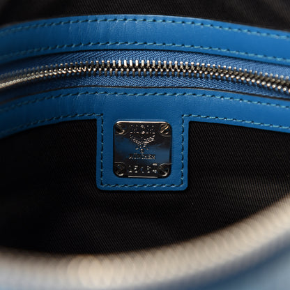 MCM Visetos Medium Crossbody Pouch Blue 8 of 11