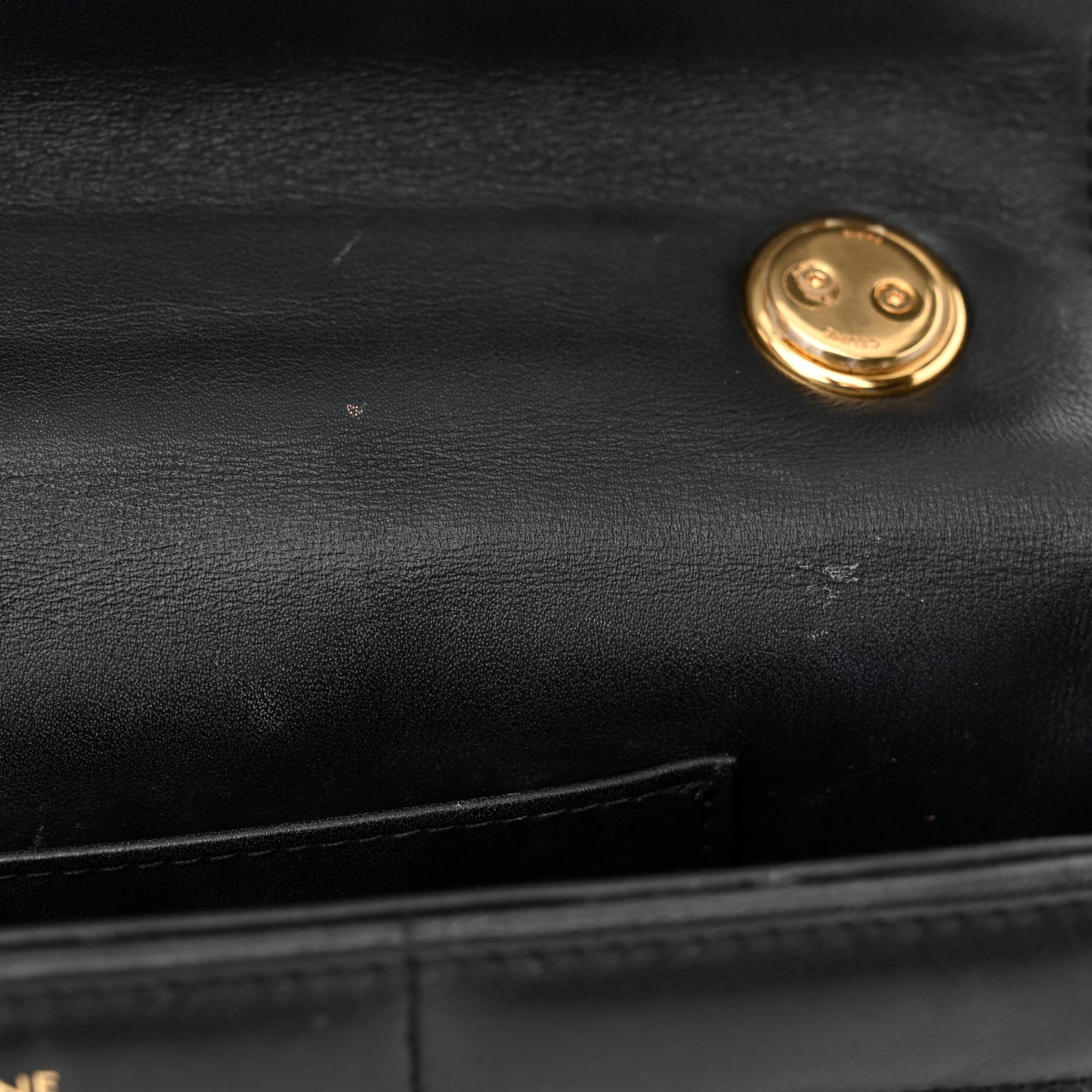 Goatskin Matelasse Chain Shoulder Bag Black