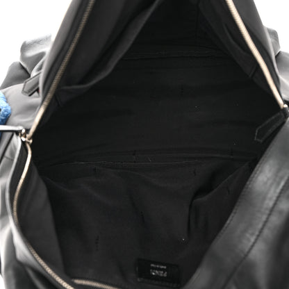Fendi Nylon Calfskin Shearling Emoticon Backpack Black 5 of 11