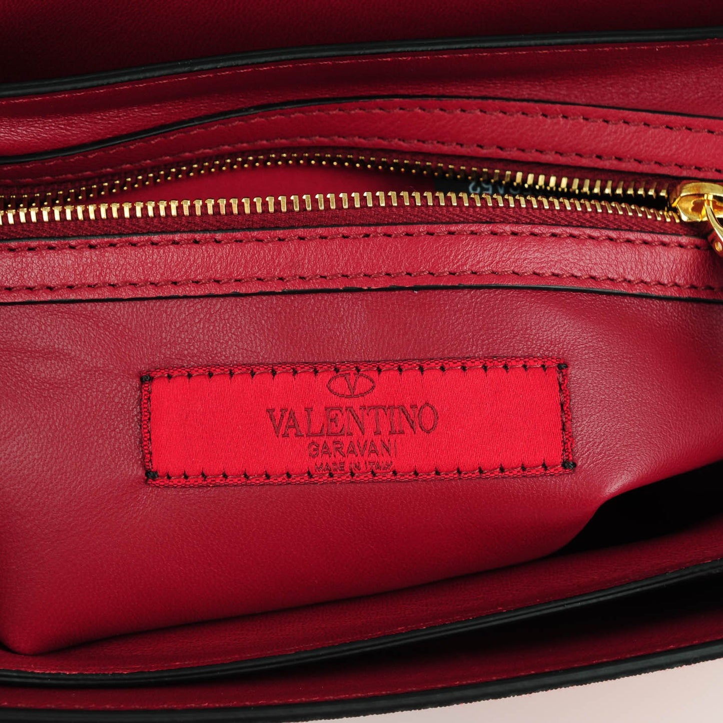 Canvas L'Amour Rockstud Shoulder Bag Scarlet