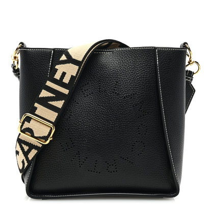 Stella McCartney Eco Alter Nappa Perforated Logo Mini Crossbody Black 1 of 9