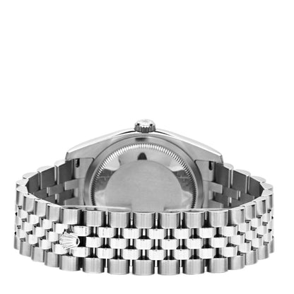 Rolex Stainless Steel 36mm Oyster Perpetual Datejust Watch Blue 116200 3 of 4