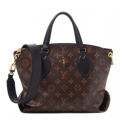 Louis Vuitton Monogram Flower Zipped Tote PM Black 1 of 8