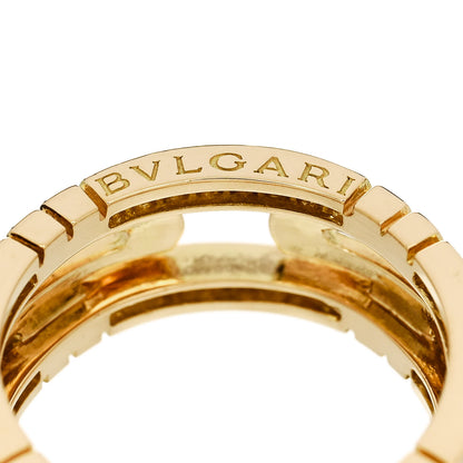 Bulgari 18K Yellow Gold Diamond Parentesi Ring 51 5.75 4 of 8
