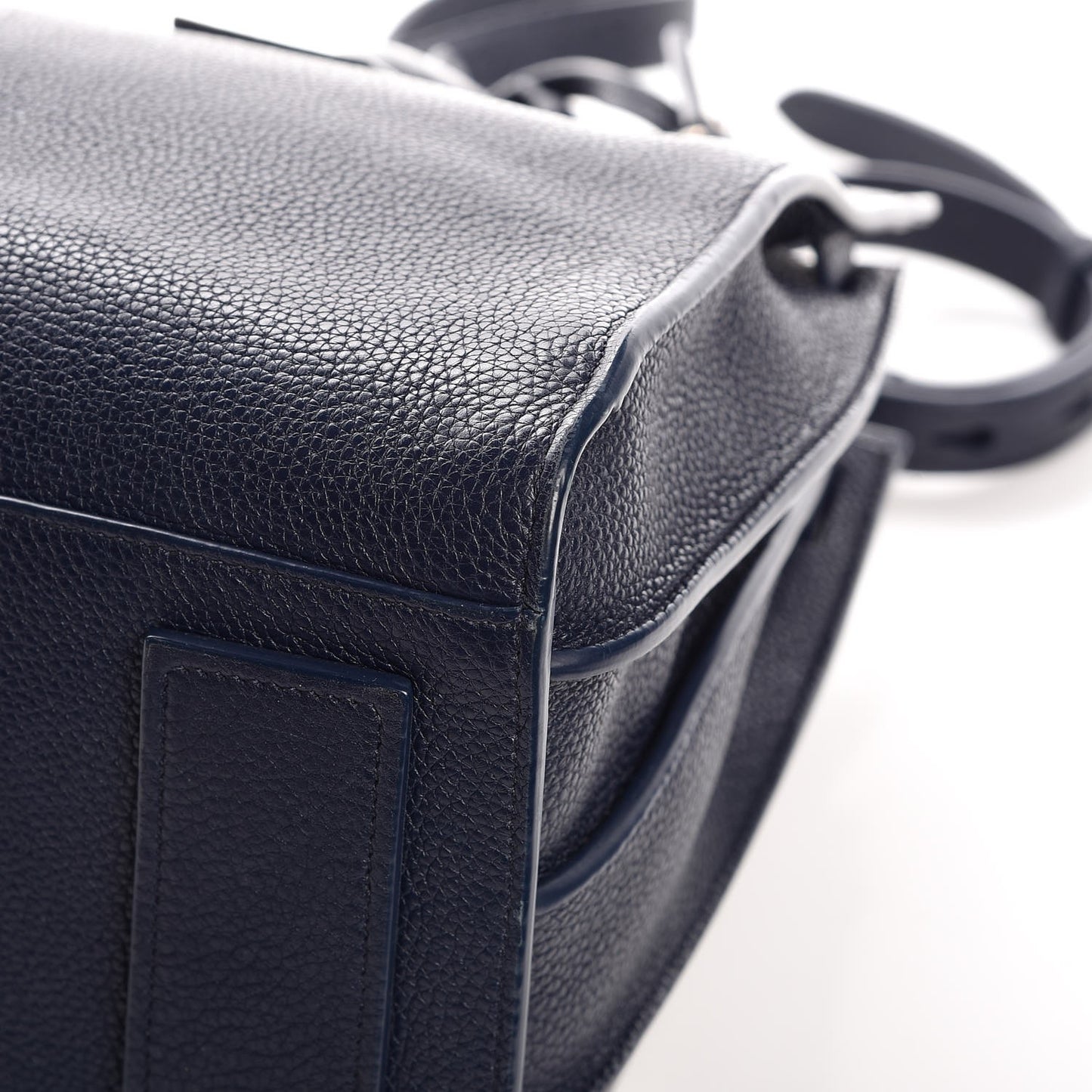 Grained Calfskin Small Supple Sac De Jour Navy