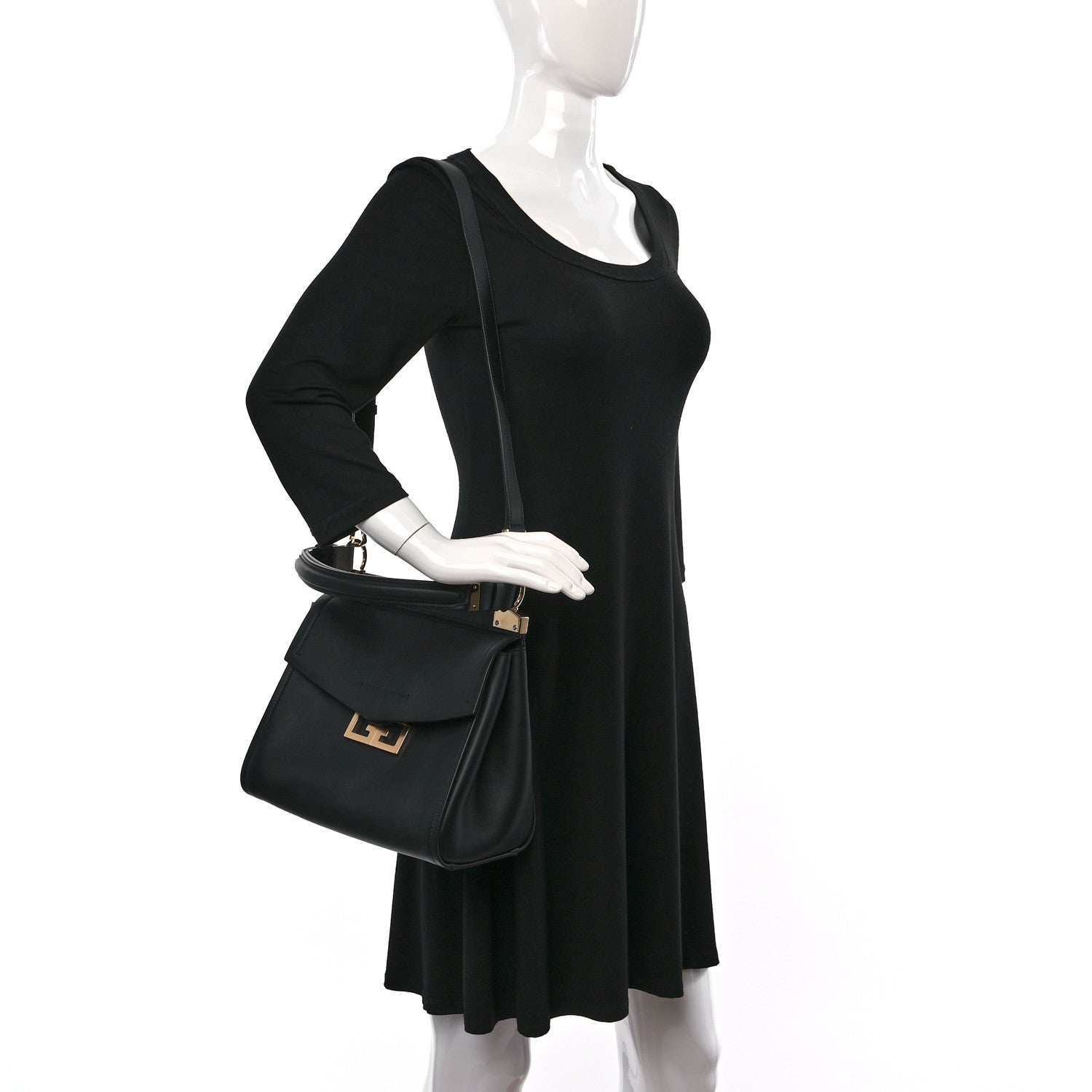 Givenchy Calfskin Small Mystic Shoulder Bag Black 2 of 8