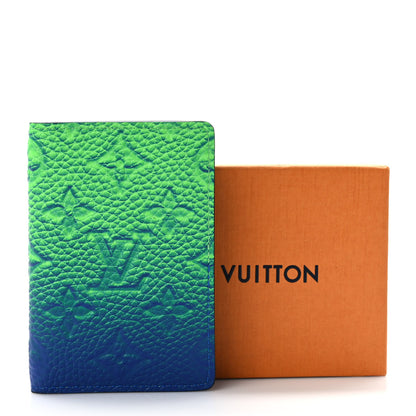 Louis Vuitton Taurillon Illusion Pocket Organizer Bleu Vert 7 of 7