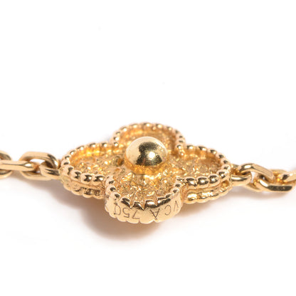Van Cleef & Arpels 18K Yellow Gold 10 Motifs Vintage Alhambra Necklace 5 of 7