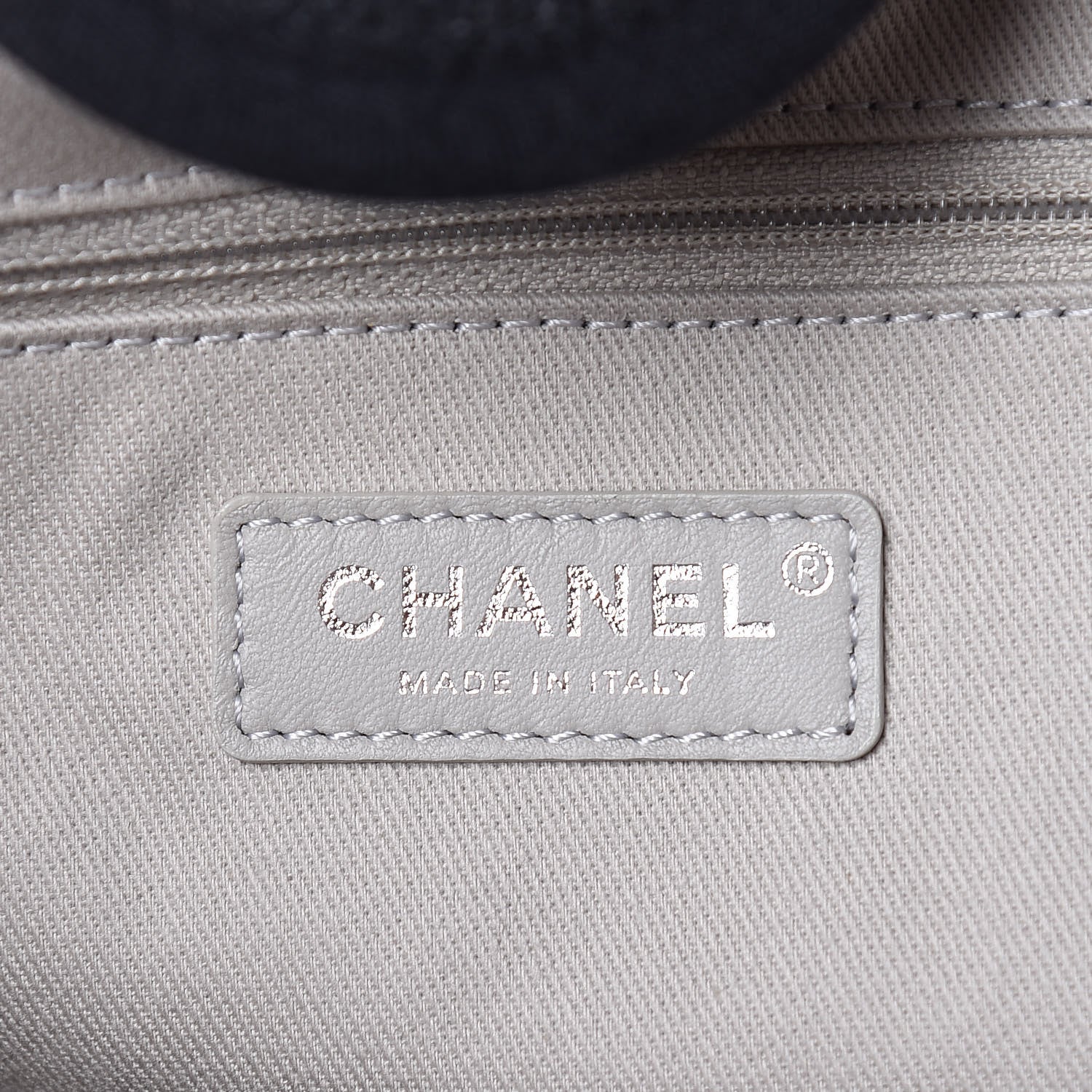 Chanel Striped Canvas Medium Deauville Tote Black 6 of 9