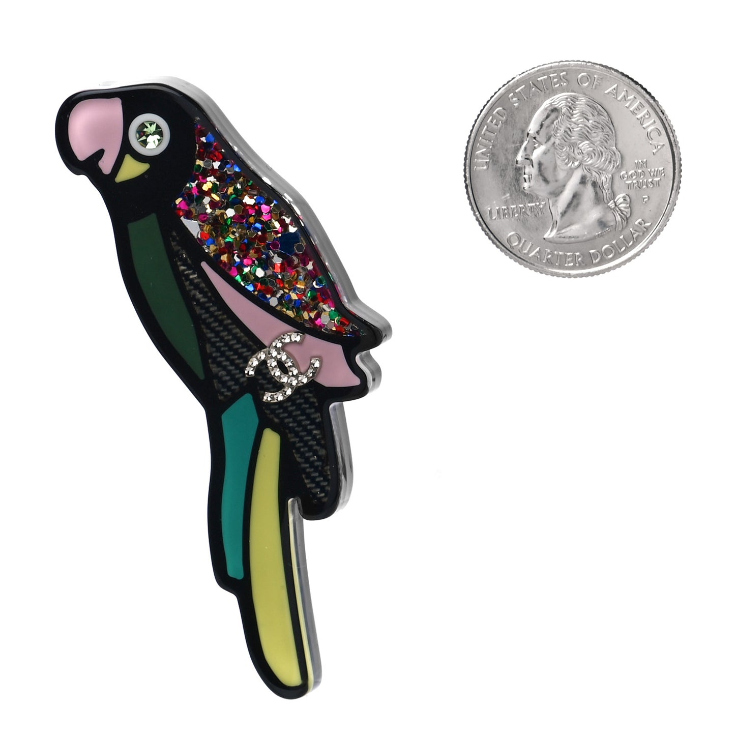 Resin Parrot CC Brooch Multicolor