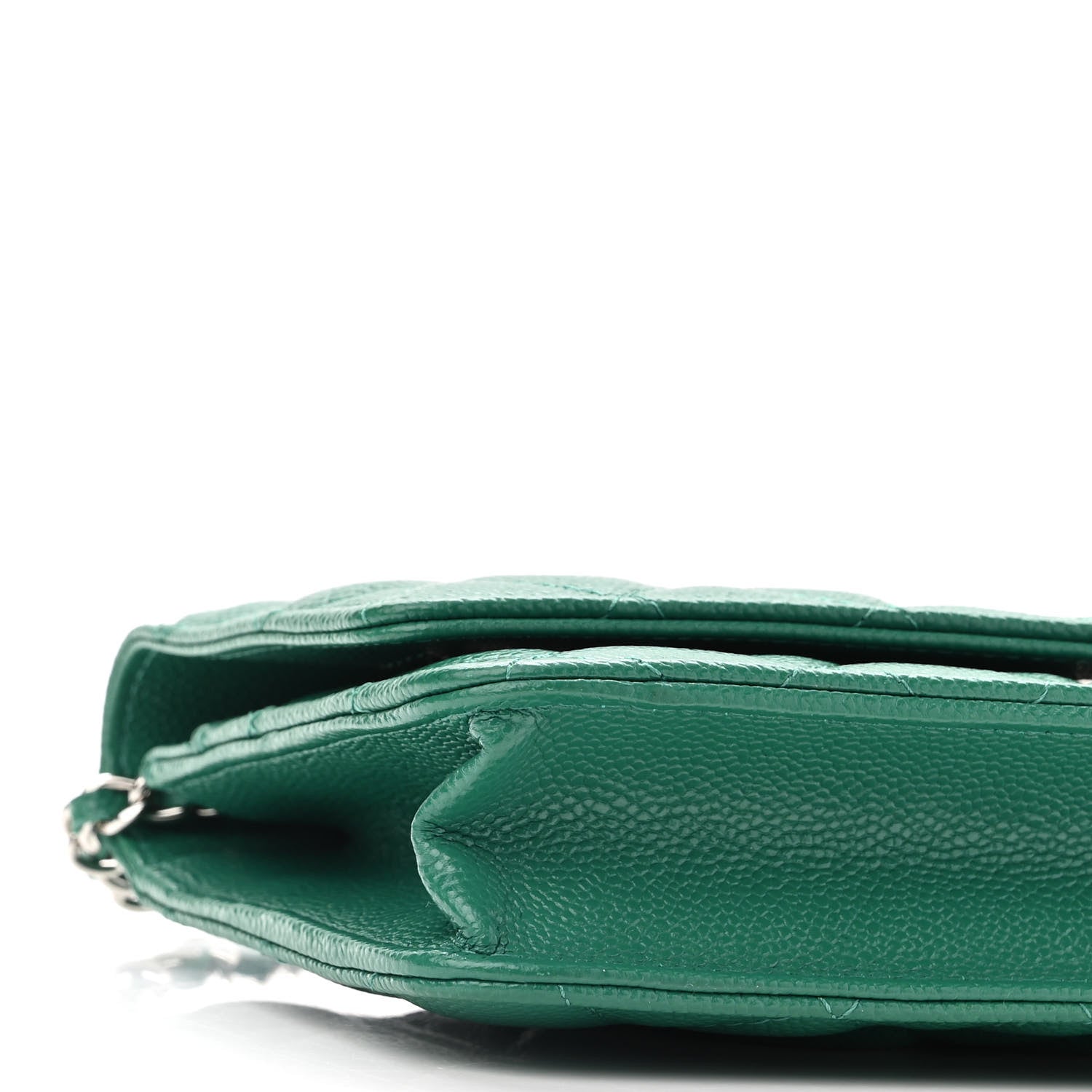 Chanel Caviar Quilted Wallet On Chain WOC Green 10 of 12