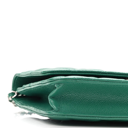 Chanel Caviar Quilted Wallet On Chain WOC Green 10 of 12