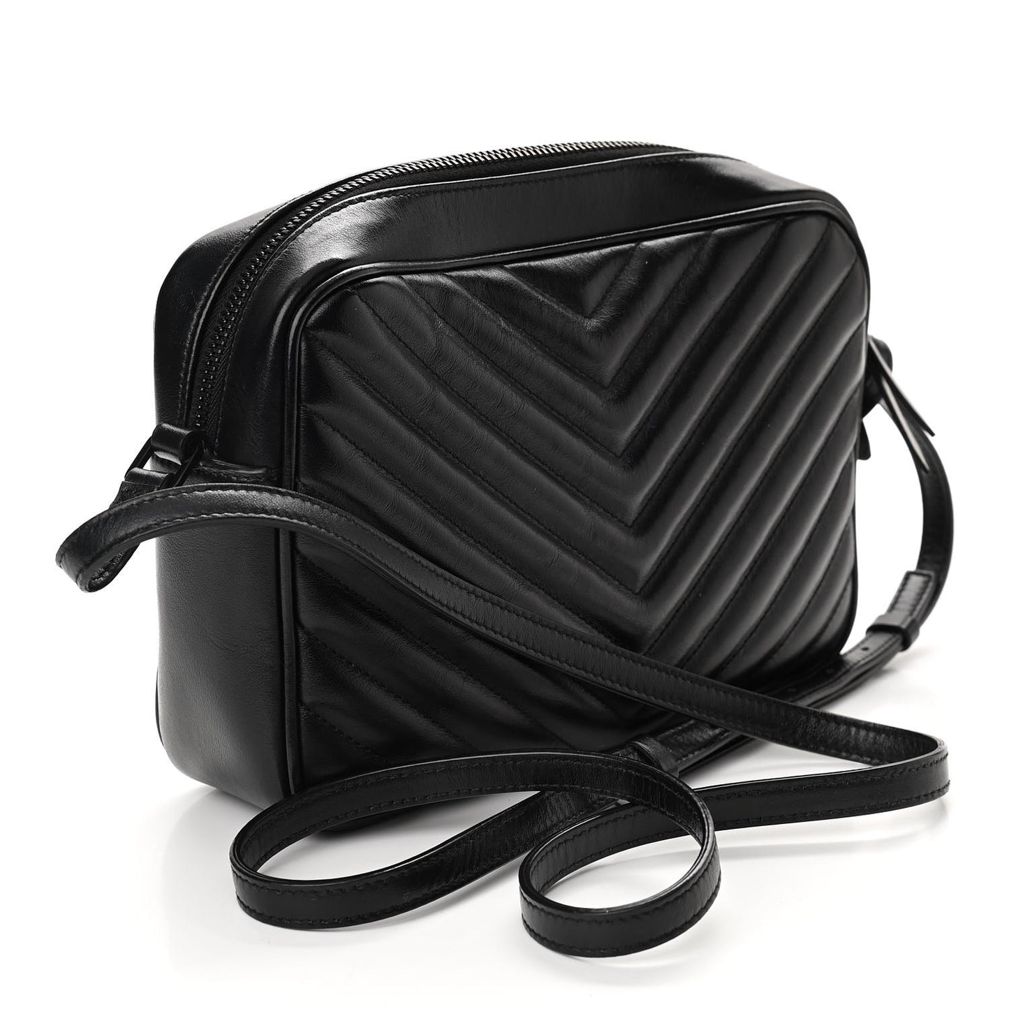 Calfskin Matelasse Monogram Lou Camera Bag Black