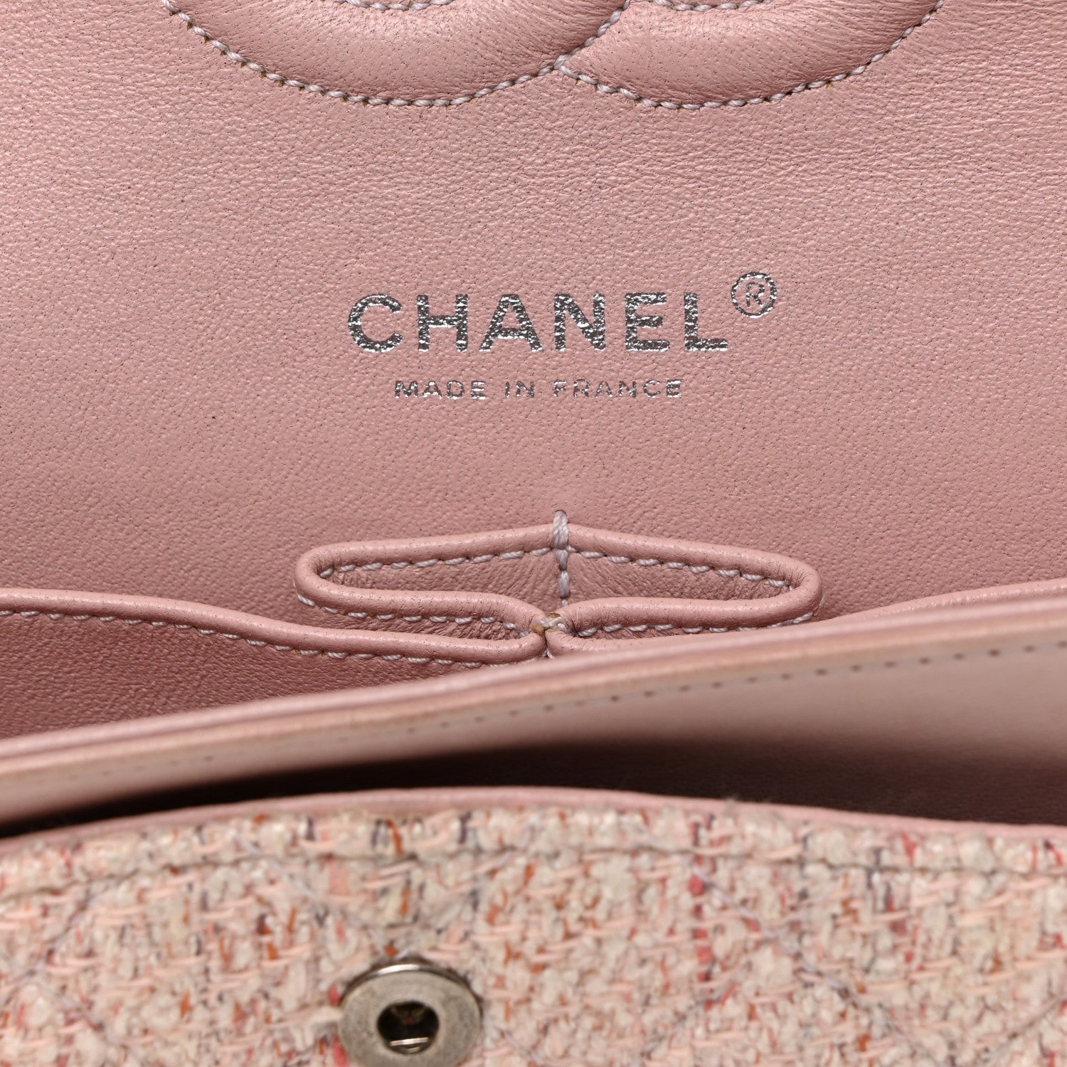 Chanel Tweed Medium Double Flap Pink Multicolor 6 of 12