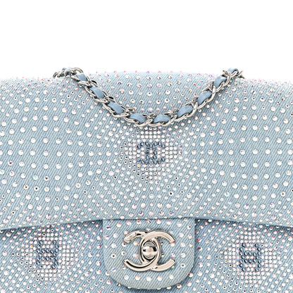 Chanel Denim Strass Evening Flap Bag Blue 7 of 11