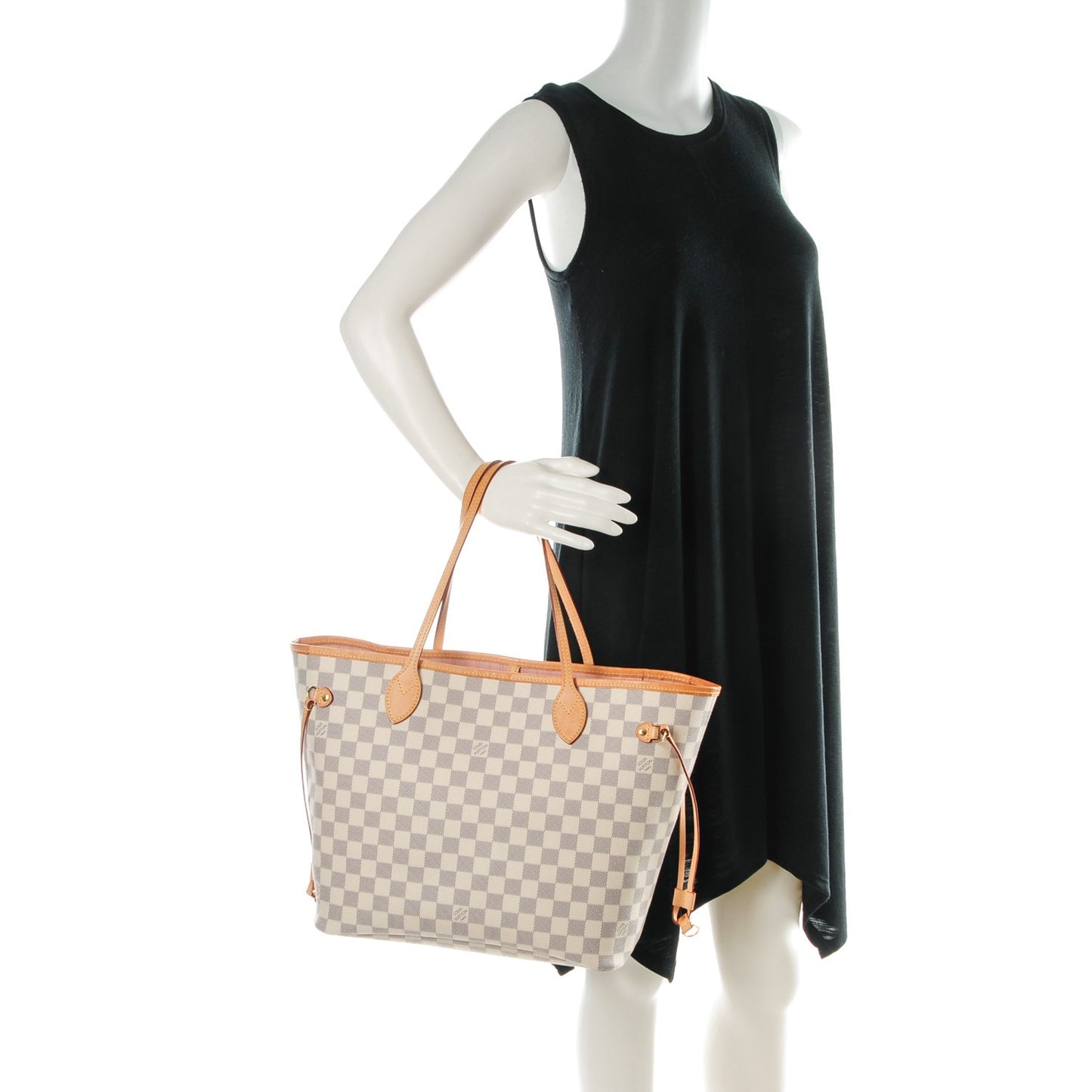 Damier Azur Neo Neverfull MM Rose Ballerine