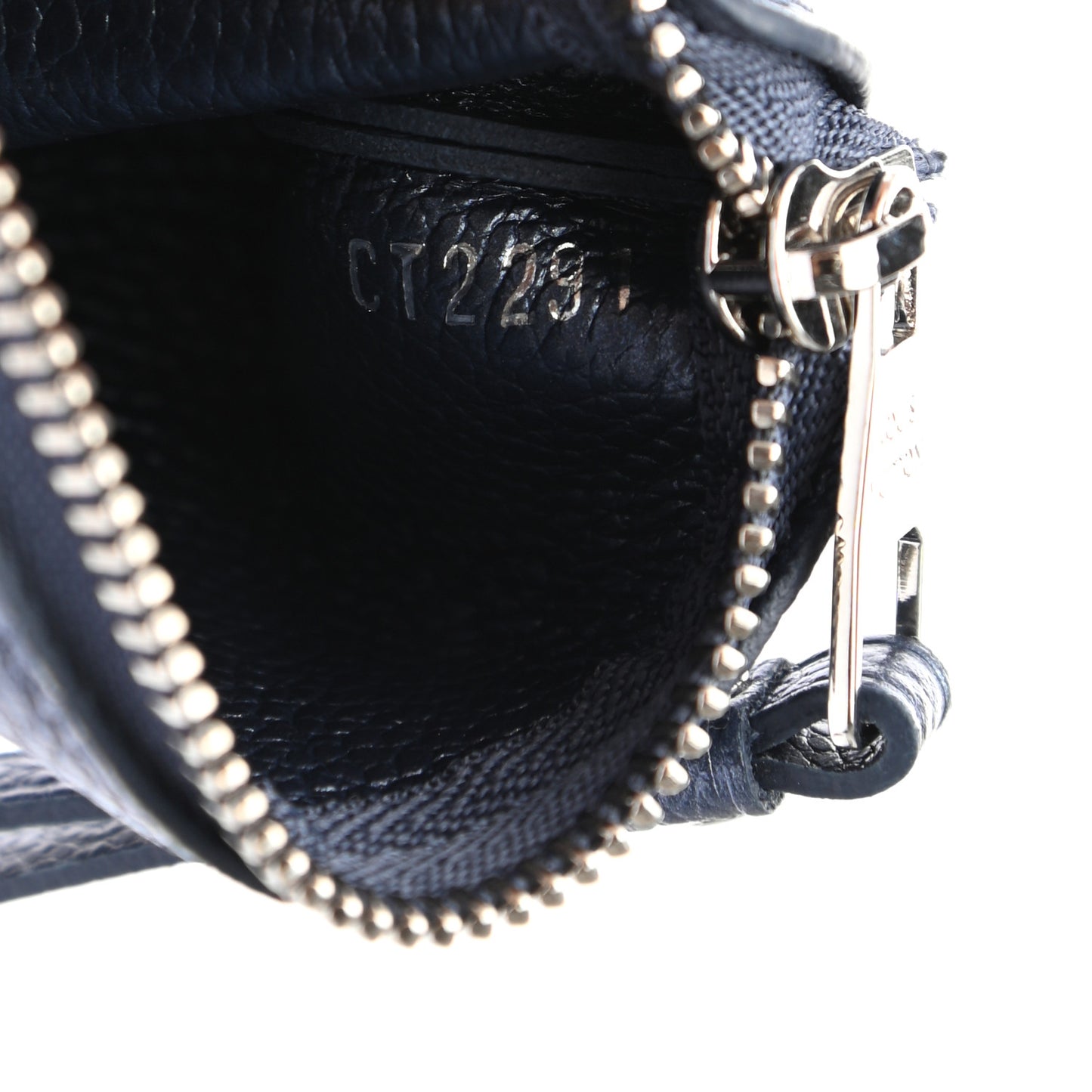 Metallic Empreinte Monogram Giant Key Pouch Navy Nacre