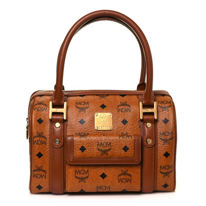 MCM Visetos Mini Boston Bag Cognac 1 of 16