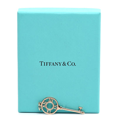 Tiffany 18K Yellow Gold Diamond Atlas Key Pendant 5 of 5