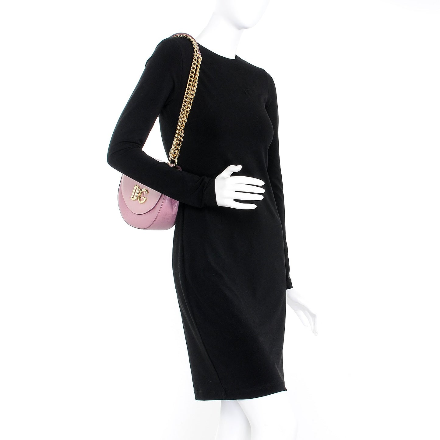 Calfskin Media Wifi Shoulder Bag Pink