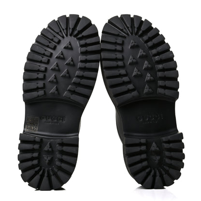 Gucci Rubber GG Monogram Perforated Elea Platform 55mm Lug Sole Sandals 38 Black 4 of 7