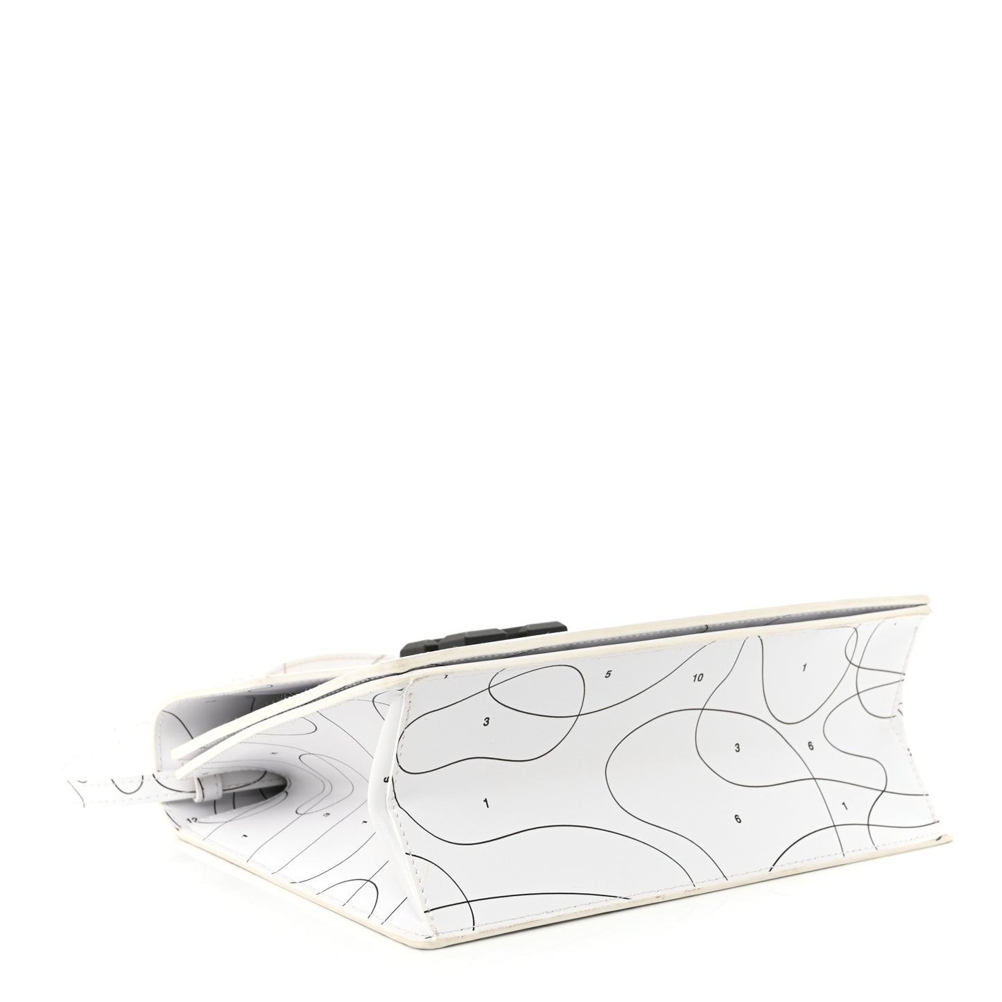 Calfskin Jitney 2.8 Puzzle Shoulder Bag White Black
