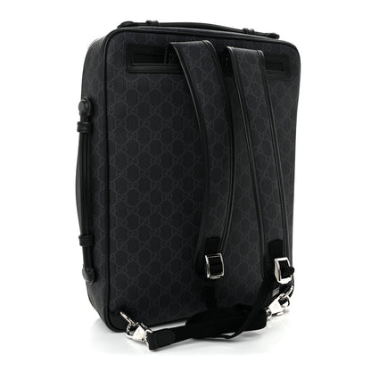 Gucci GG Supreme Monogram Briefcase Backpack Black Grey 5 of 13