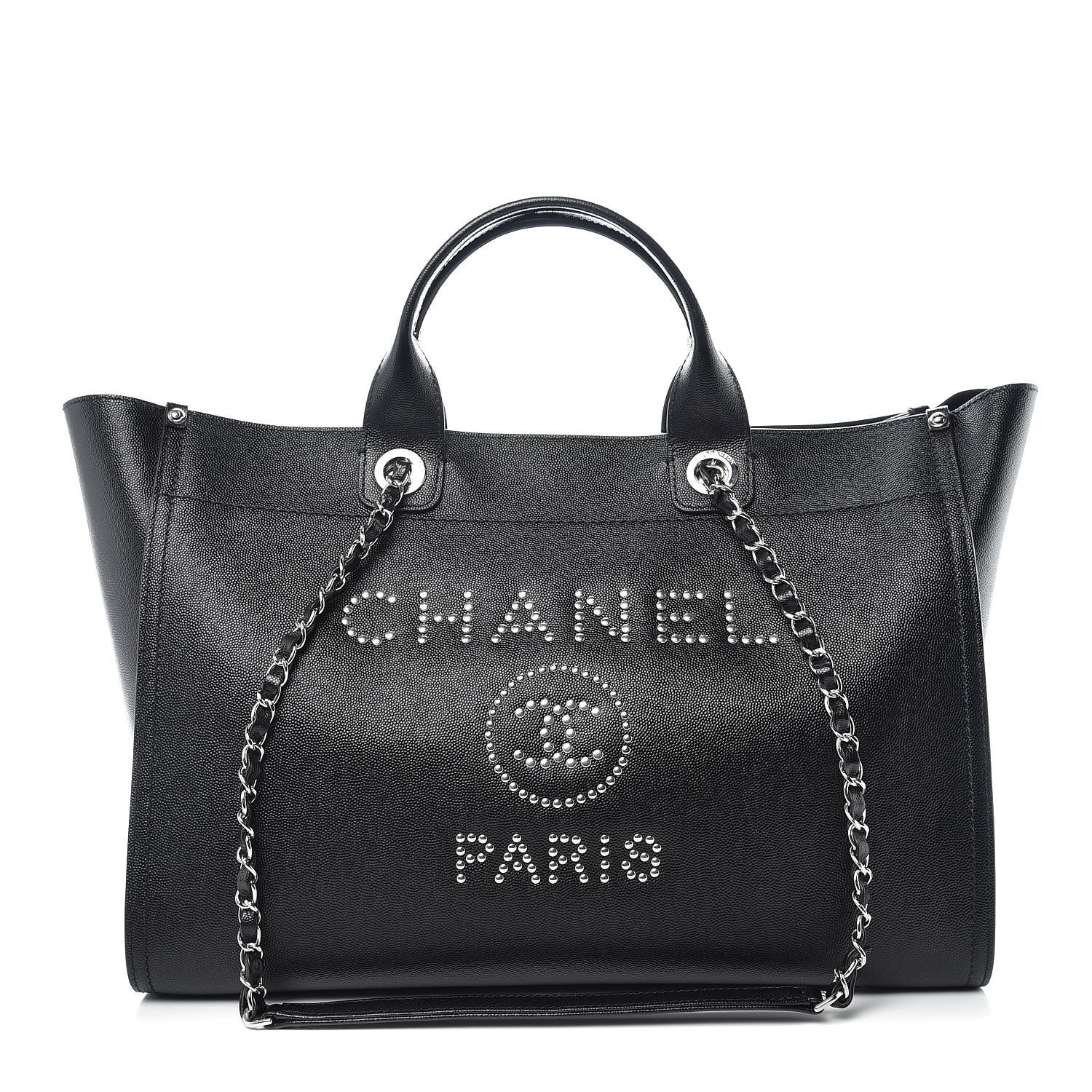 Chanel Caviar Medium Studded Deauville Tote Black 1 of 9