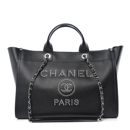 Chanel Caviar Medium Studded Deauville Tote Black 1 of 9
