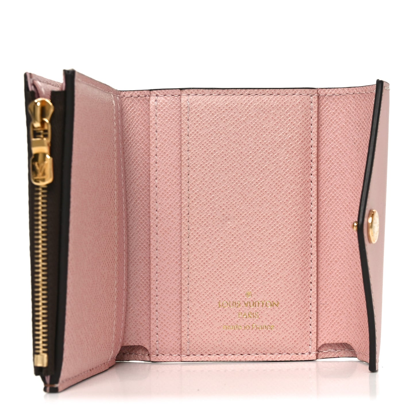 Damier Ebene Zoe Wallet Rose Ballerine