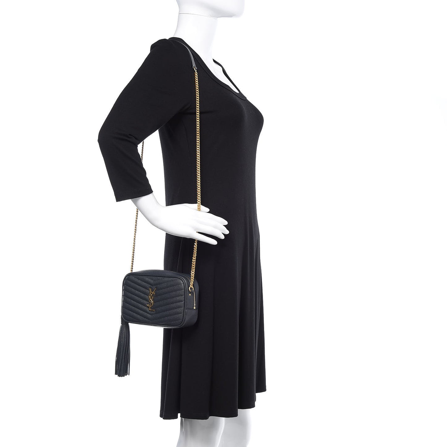 Grain De Poudre Matelasse Monogram Mini Lou Camera Bag Dark Smog
