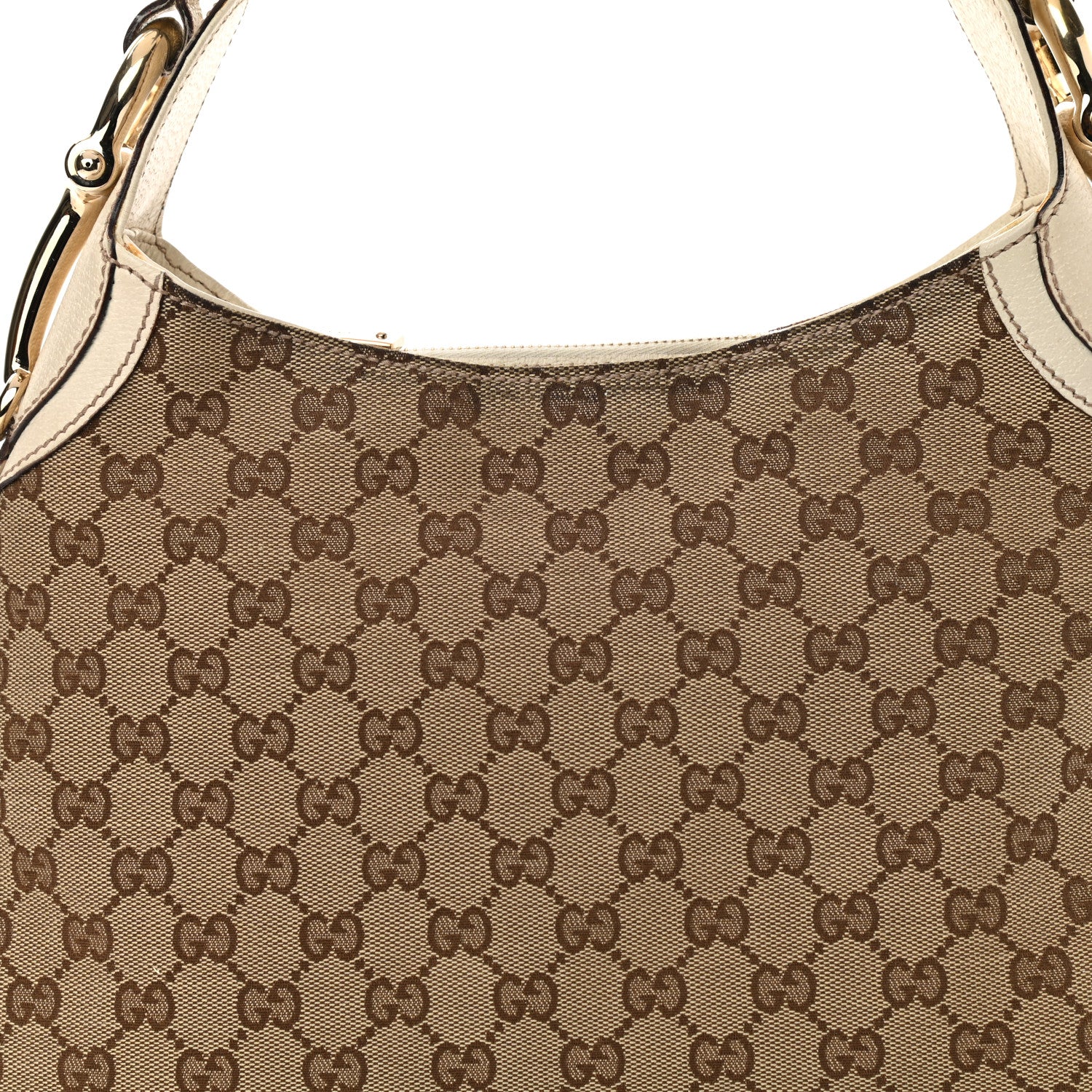 Gucci Monogram Creole Hobo Ivory 8 of 17