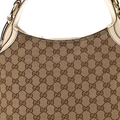 Gucci Monogram Creole Hobo Ivory 8 of 17
