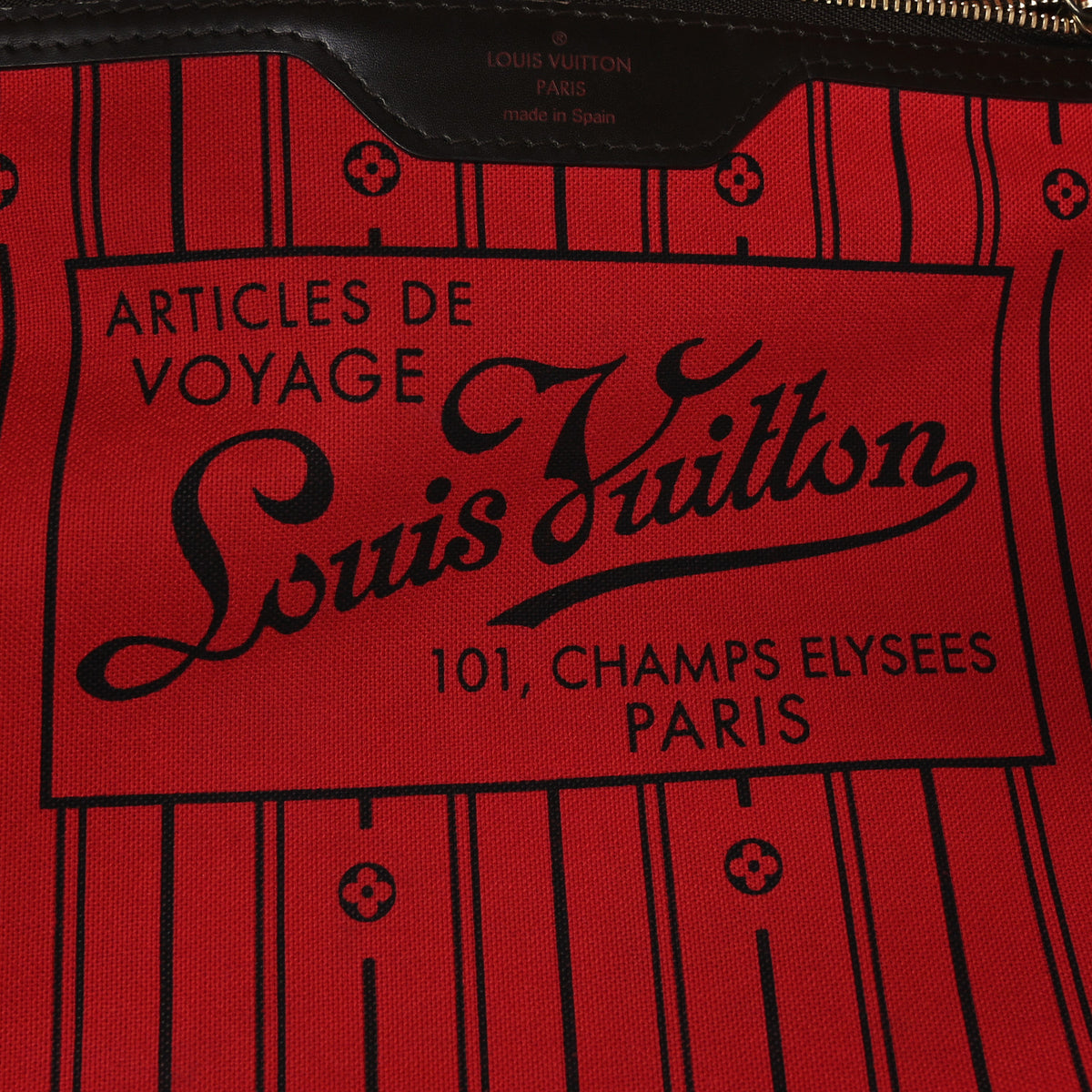 Louis Vuitton Damier Ebene Neverfull MM 5 of 9