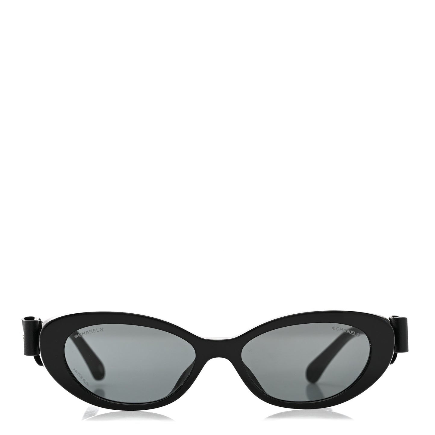 Acetate Calfskin Cat Eye Bow Sunglasses 71735A Black