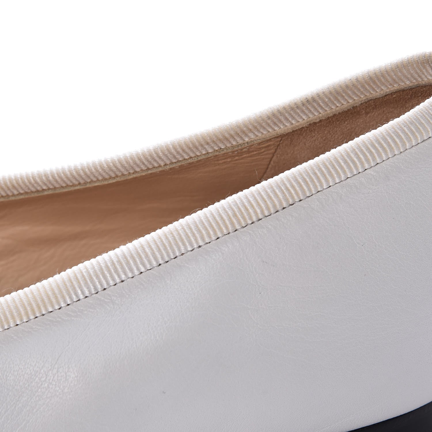 Chanel Lambskin Cap Toe Ballerina Flats 39 White Black 17 of 19