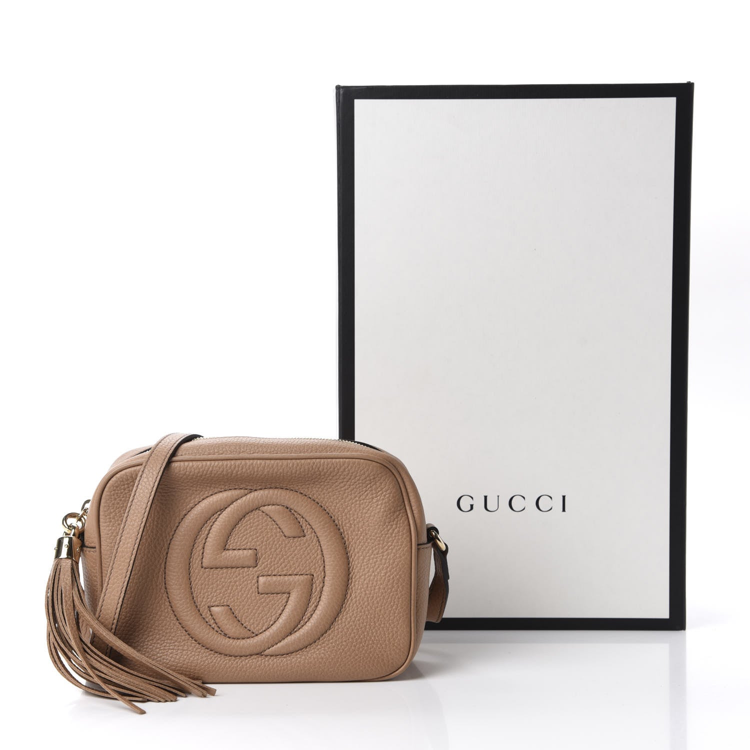 Gucci Pebbled Calfskin Small Soho Disco Bag Rose Beige 12 of 12