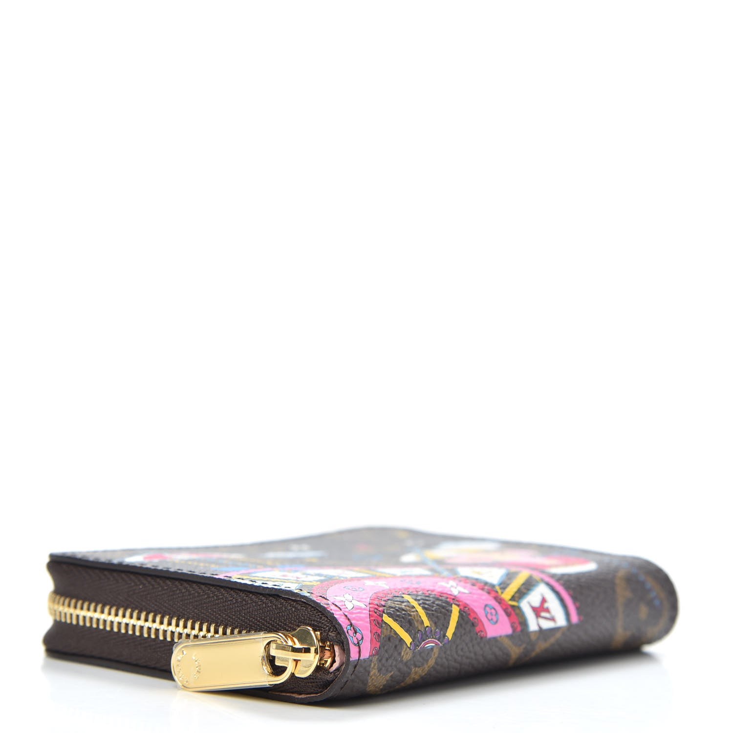 Louis Vuitton Monogram 2020 Christmas Animation Big Wheel Zippy Coin Purse Rose Ballerine 4 of 7