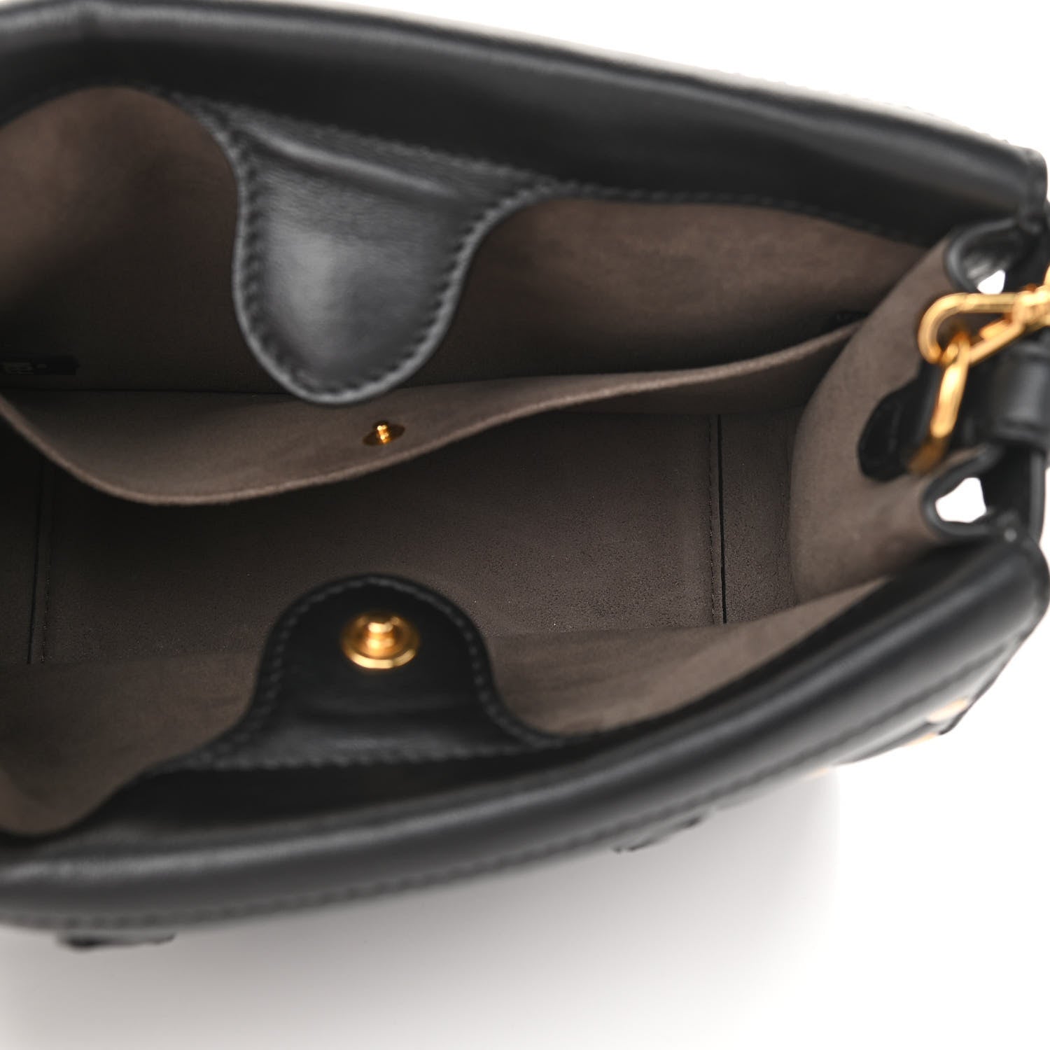 Fendi Vitello Grace Matte Small Flip Tote Black 6 of 13