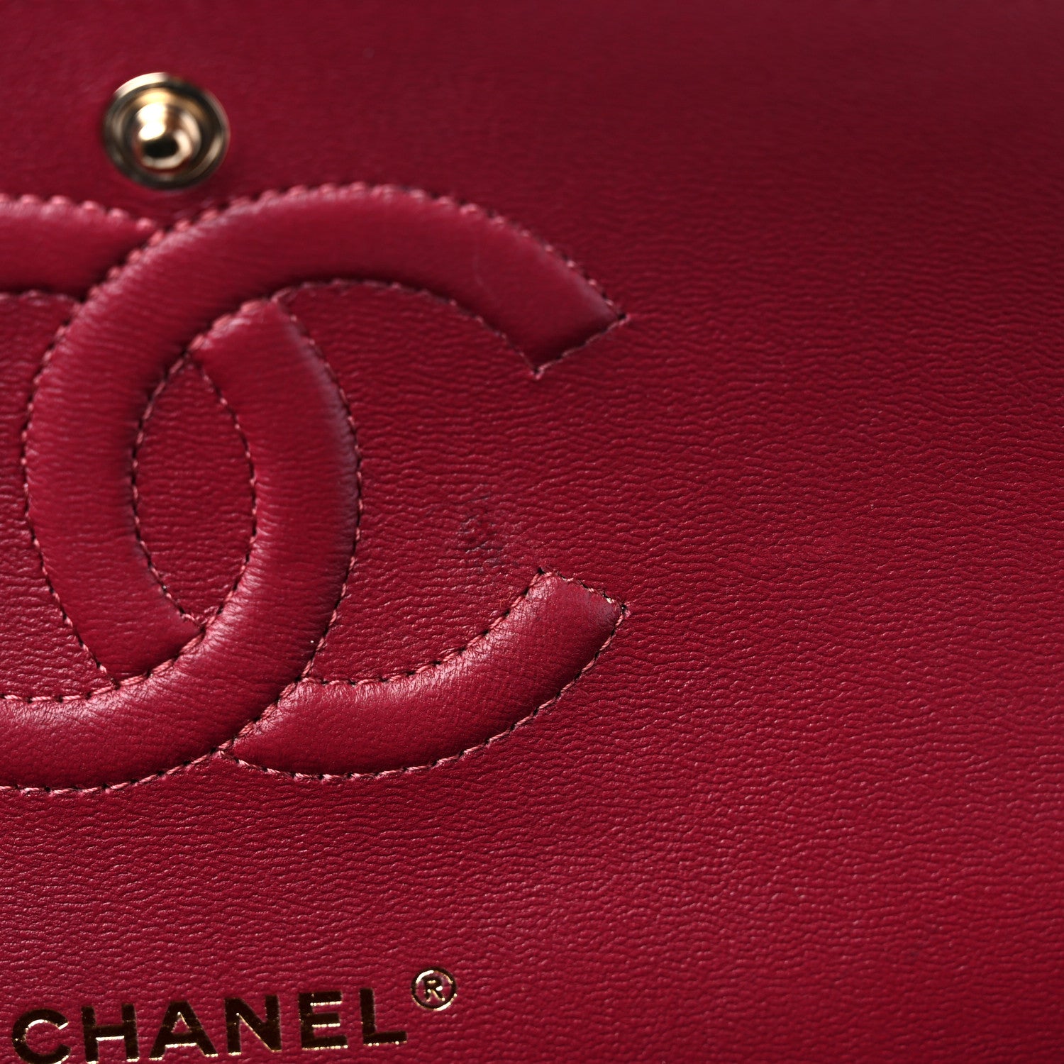 Chanel Lambskin Quilted Medium Double Flap Burgundy 11 of 12