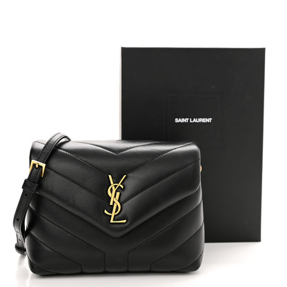Saint Laurent Calfskin Y Quilted Monogram Toy Loulou Crossbody Bag Black 12 of 12