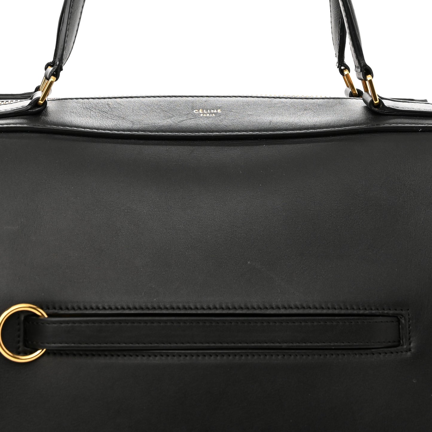 Smooth Calfskin Small Ring Bag Black