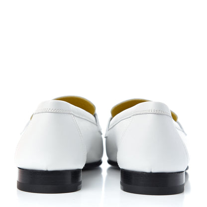 Hermes Calfskin Womens Royal Loafers 37.5 White 6 of 10