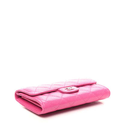 Chanel Caviar Quilted Small Flap Wallet Pink 4 of 10