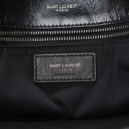 Saint Laurent Crinkled Calfskin Matelasse Monogram Large Niki Chain Satchel Black 5 of 9