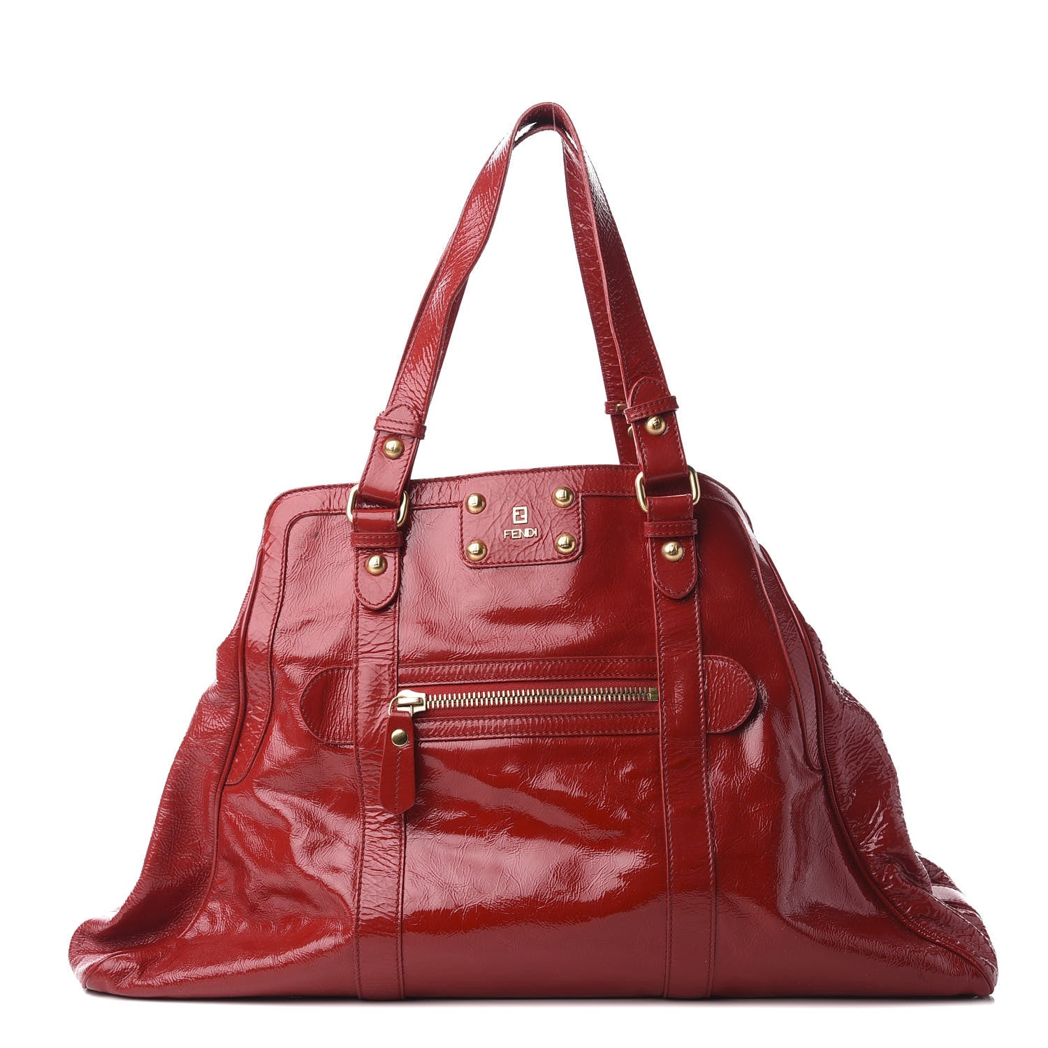 Fendi Vitello Naplak Oversized Bag De Jour Rosso 1 of 10