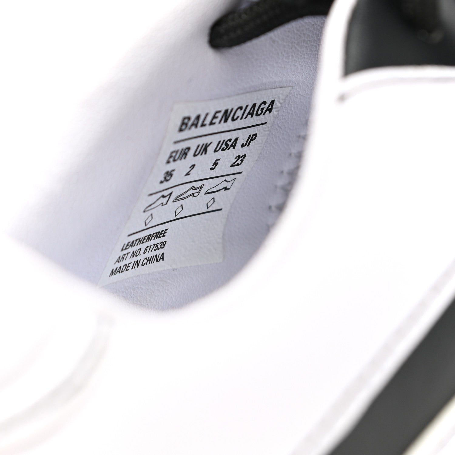 Balenciaga Polyurethane Womens Zen Sneakers 35 White Black 7 of 8