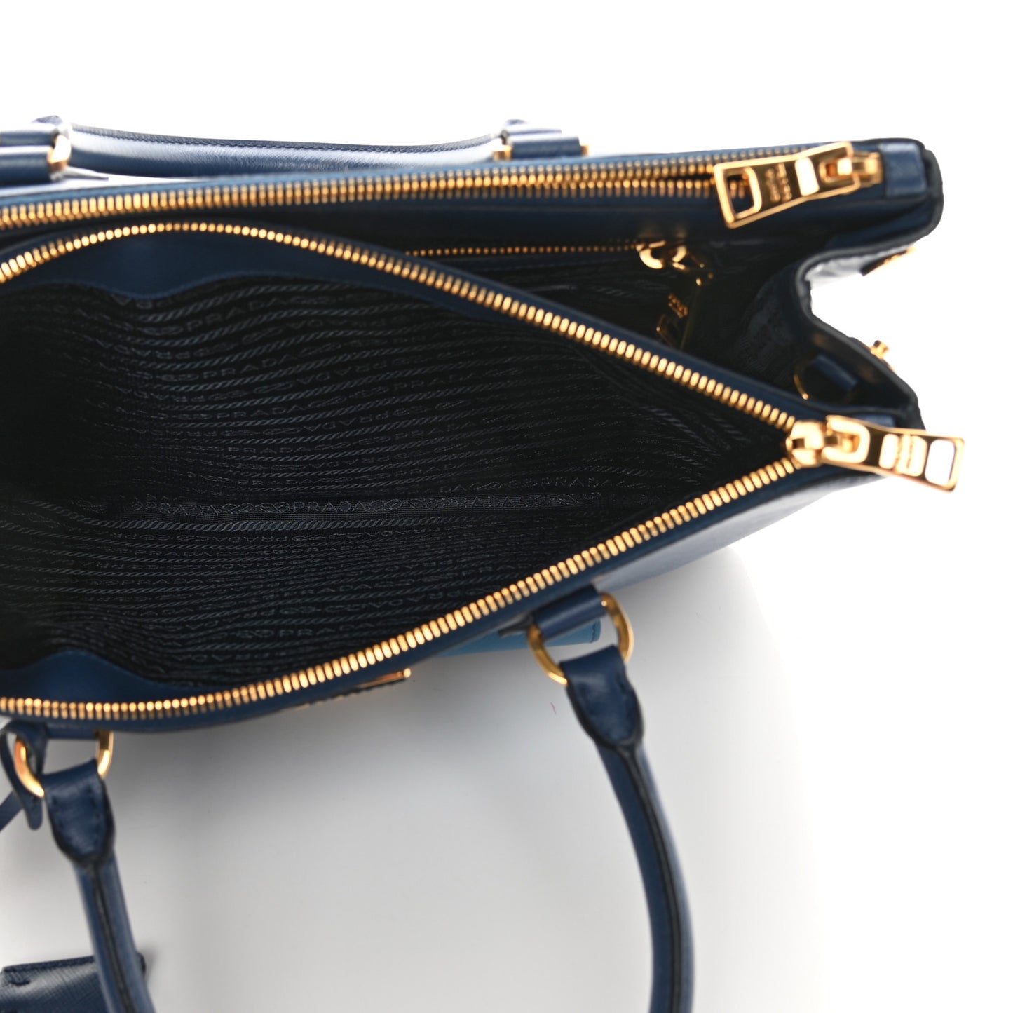 Saffiano Lux Galleria Front Pocket Tote Bluette Cobalto