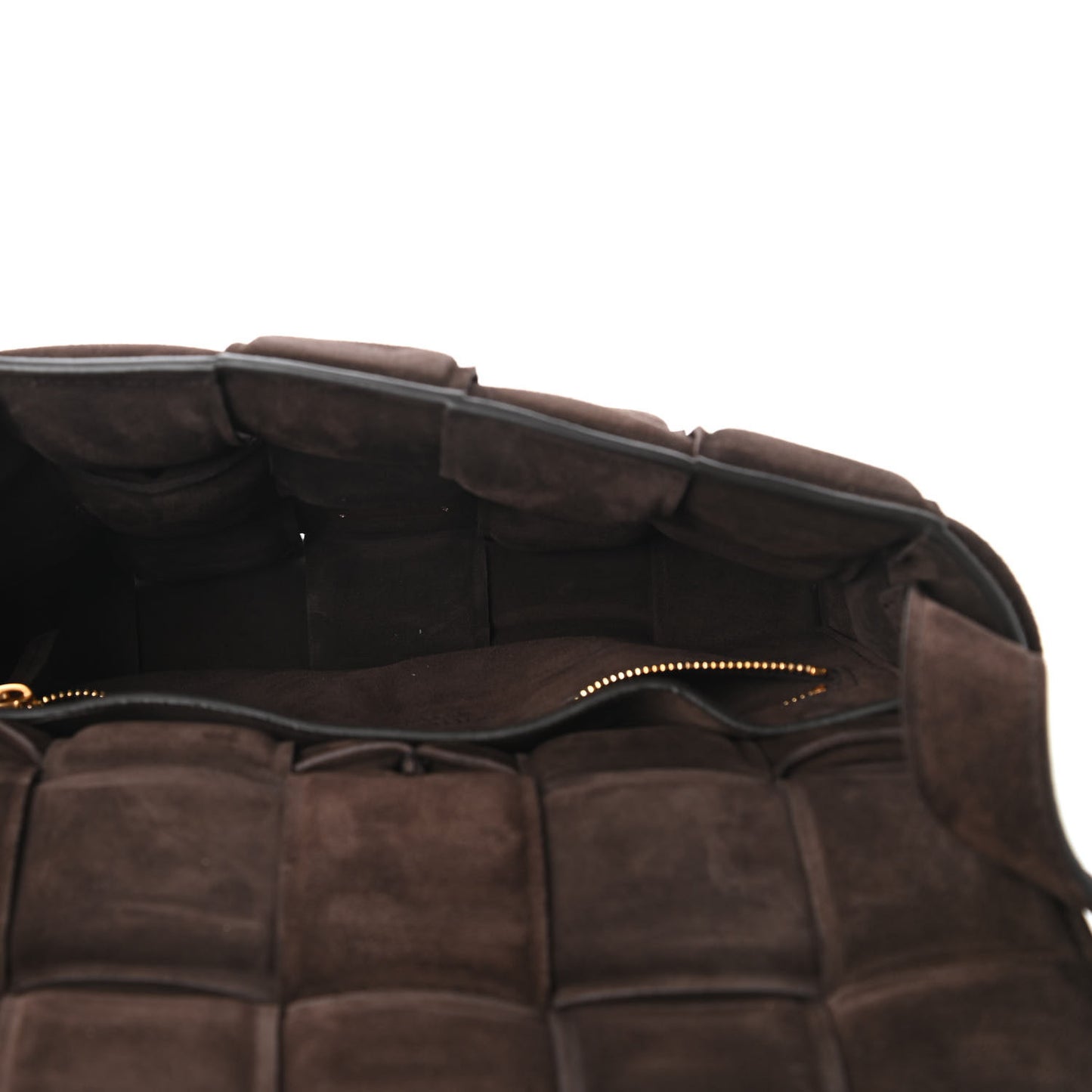 Suede Maxi Intrecciato Padded Cassette Crossbody Bag Fondant