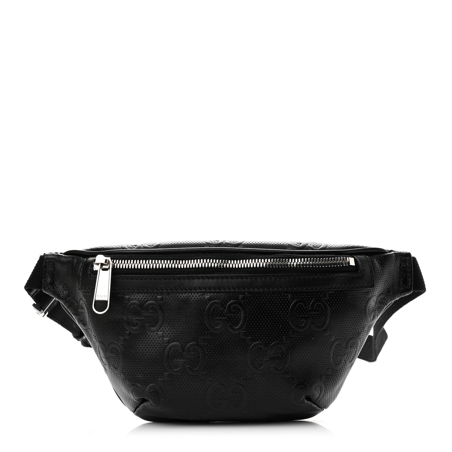Gucci Calfskin GG Tennis Embossed Belt Bag Black 1 of 9